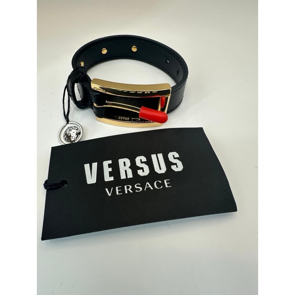 Versus Versace Medusa leather bracelet with‎ buckle NWT